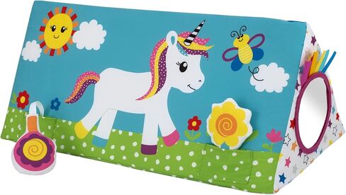 Sassy Baby Larry Llama and Cactus Multi-Colored Tummy Time Developmental Plush Wedge Baby Toy with Squeaker, Chime, Crinkle and Mirror in Saudi Arabia