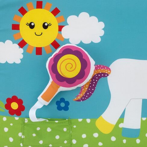 Sassy Baby Larry Llama and Cactus Multi-Colored Tummy Time Developmental Plush Wedge Baby Toy with Squeaker, Chime, Crinkle and Mirror in Saudi Arabia