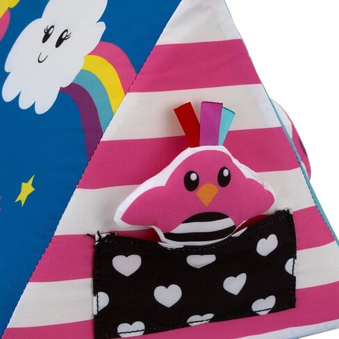 Sassy Baby Larry Llama and Cactus Multi-Colored Tummy Time Developmental Plush Wedge Baby Toy with Squeaker, Chime, Crinkle and Mirror in Saudi Arabia
