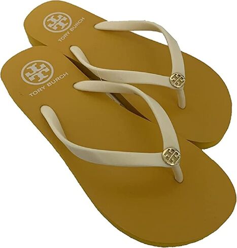 شبشب Tory Burch النسائي - أنماط وألوان ومقاسات متنوعة (عاجي جديد - الحسون الذهبي، رقمي_7) in Saudi Arabia