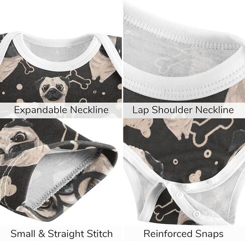 vvfelixl Baby Bodysuits Pants Sets Guitar Headphones Long Sleeve Baby Clothes For Boys Girls 0-24M Black in Kuwait