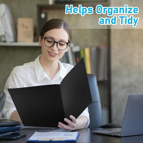 مجلدات مع جيوب - 6 عبوات، مجلدان جيب يناسبان ورق بحجم الحروف، مجلدات ملفات ملونة للمستندات، مجلد ملفات ورقية للمدرسة والمكتب والمنزل in Kuwait