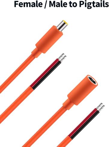 Tonton DC7909 كابل أسلاك التوصيل المصنوعة 1 متر 3.3 قدم، 12 فولت تيار مستمر 8 مم قابس ذكر إلى 7.9 × 5.5 مم سلك مكشوف نهاية مفتوحة، كابل إصلاح لألواح الخلايا الشمسية، الكمبيوتر المحمول، محطة بنك الطاقة Jackery Bluetti مولد محمول in Kuwait