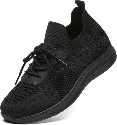 Bernal Sneakers for Women Walking Shoes Non Slip Lightweight Casual Breathable Tennis Shoes Work Shopping Travel (Black/TPU 8.5) in Kuwait