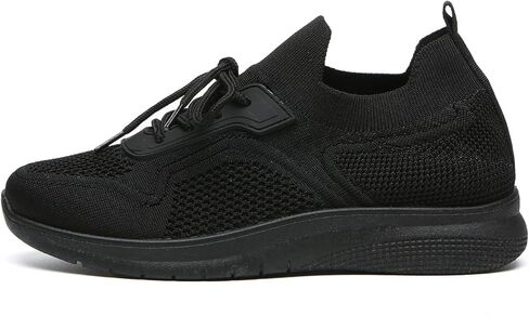 Bernal Sneakers for Women Walking Shoes Non Slip Lightweight Casual Breathable Tennis Shoes Work Shopping Travel (Black/TPU 8.5) in Kuwait