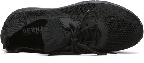 Bernal Sneakers for Women Walking Shoes Non Slip Lightweight Casual Breathable Tennis Shoes Work Shopping Travel (Black/TPU 8.5) in Kuwait