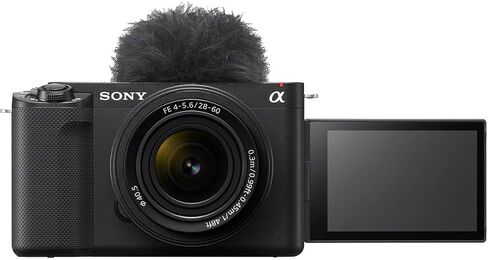 Sony ZV-E1 Full Frame Mirrorless Vlog Camera with FE 28-60mm Lens, Black - Bundle with Backpack, 128GB SD Card, Battery, Charger, Cleaning Kit, Editing Software, Screen Protector, and More (17 Items) in Saudi Arabia