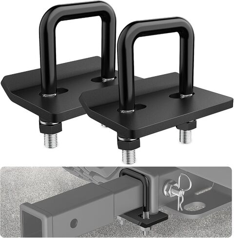 Nilight Trailer Hitch Tightener for 2 1/2 Inch Trailer Hitches 2.5" Hitch Mount Anti Rattle Heavy Duty Steel with Rubber Anti-Rust Triple Protective Matte Black, 2 Years Warranty in Saudi Arabia