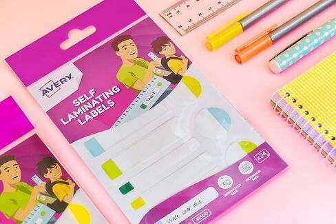 Avery(R) Durable Labels for Kids' Gear, 3/4" x 1-3/4", Assorted Border Colors, Water-Resistant Labels, 60 Rectangle Labels Total (41441) in Saudi Arabia