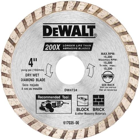 DEWALT DW4724B 4-Inch High Perf Masonry Blade, 10-Pack in Saudi Arabia