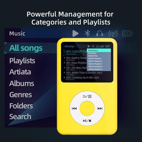 128G Mp3 Player with Bluetooth, 2.4" Portable Mini HiFi Sound Bluetooth Walkman Best Choice for 2024 (Flame) in Saudi Arabia