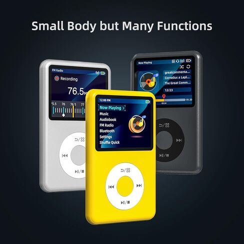 128G Mp3 Player with Bluetooth, 2.4" Portable Mini HiFi Sound Bluetooth Walkman Best Choice for 2024 (Flame) in Saudi Arabia