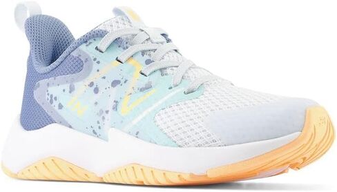 New Balance Rave Run V2 Lace-up Shoe, Granite/Inkwell/Pixel Green, 1 US Unisex Little Kid in Saudi Arabia