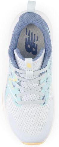 New Balance Rave Run V2 Lace-up Shoe, Granite/Inkwell/Pixel Green, 1 US Unisex Little Kid in Saudi Arabia