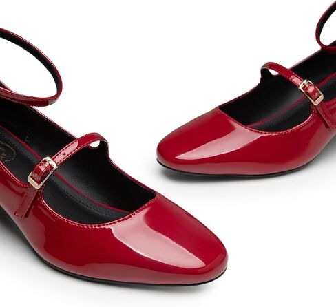 Trary Mary Jane Shoes Women, Double Buckle Straps Black Heels for Women, 2.2 Inch Chunky Heels, Pointed Toe Work Shoes Women, Comfortable Fit Black Dress Shoes for Women, Womens Work Shoes in Kuwait