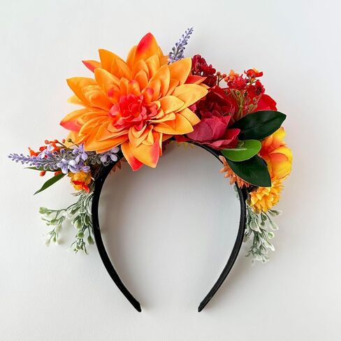 Vividsun Mexican Flower Crown Day of the dead Headpiece Party Fiesta Flower Headband in Saudi Arabia