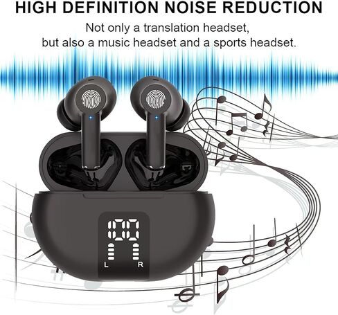 Language Translator Earbuds Two Way Real-time Translator Device with 144 Languages Instant Online Translator 2024 Voice Translation with APP Fit for iOS & Android in Kuwait