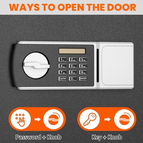 Extra Large Safe Box, Double Door Security Safes Heavy Duty, Home Office Cabinet Safe with Fireproof Document Bag, Deposit Slot & Adjustable Shelf, Hidden Box for Jewelry, Money, Gun in Kuwait