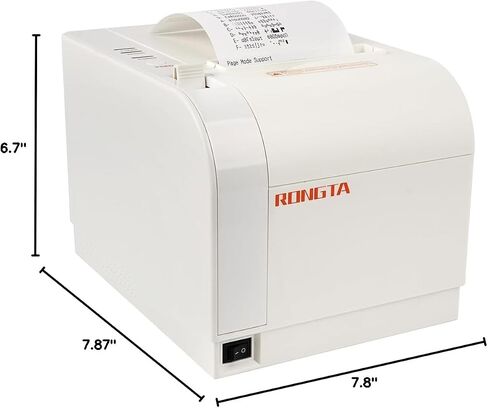 Rongta Thermal Receipt Printer, 80mm Receipt Printers, Thermal Pos Printer with Auto Cutter Support Cash Drawer,USB Serial Ethernet Support ESC/POS, Compatible with Windows/Mac/Linux in Kuwait