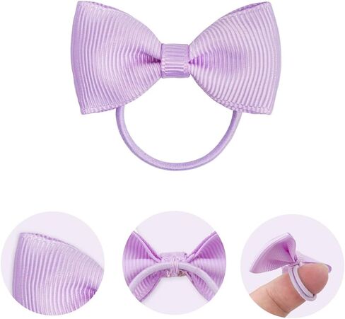 12 Pcs Baby Girls Hair Bows Toddler Hair Ties with Bows Elastic Ribbon Hair Bands Ponytail Holders Infant Hair Accessories Red Green White in Saudi Arabia