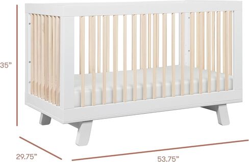 سرير Babyletto Hudson 3 في 1 القابل للتحويل مع طقم تحويل سرير الأطفال الصغار باللون الأزرق الداكن، ومعتمد من Greenguard Gold in Kuwait