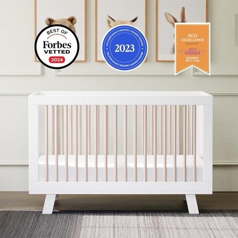 سرير Babyletto Hudson 3 في 1 القابل للتحويل مع طقم تحويل سرير الأطفال الصغار باللون الأزرق الداكن، ومعتمد من Greenguard Gold in Kuwait