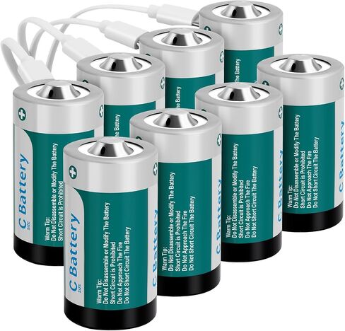 4 بطاريات AA قابلة لإعادة الشحن عبر USB مع كابل شحن 4 في 1، بطارية ليثيوم 1.5 فولت مزدوجة الحجم 2100 مللي أمبير في الساعة للكاميرا الخارجية الطرفية، Xbox in Saudi Arabia