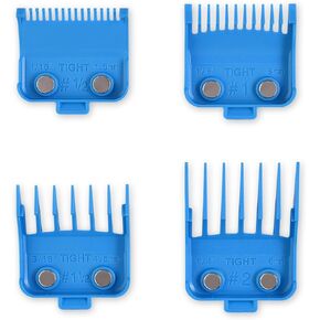 GAMMA+ Professional Dub Magnetic Hair Clipper Guards from 1/16 to 3/4" Premium Neodymium Red