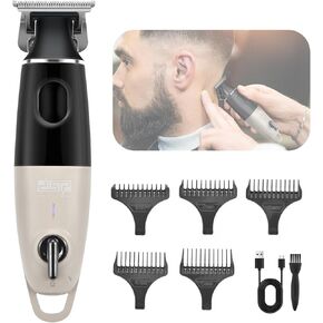 DSP Hair Trimmer for Men Zero Gapped Trimmer Shape Up Clipper for Men Cordless Hair Edger Professional T Blade Outliner, Rechargeable, 1-3mm, Blue