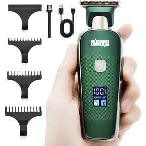 DSP Hair Trimmer for Men Zero Gapped Trimmer Shape Up Clipper for Men Cordless Hair Edger Professional T Blade Outliner, Rechargeable, 1-3mm, Blue