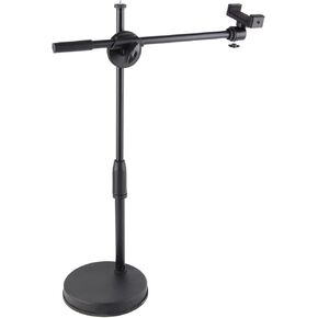 Photography Phone Stand, 1/4 Interface Black Metal Desktop Photography Phone Holder Bracket Arm Bracket Stand for Photo Video Shooting Fill Light, for 5.3-10cm Mobile Phone