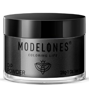 Modelones Dip Powder Black Color, Nail Dipping Powder French Nail Art Powder Pro Collection System for Starter Manicure Salon DIY at Home, Odor-Free, Long-Lasting, No Needed Nail Lamp Cured, 1 Oz
