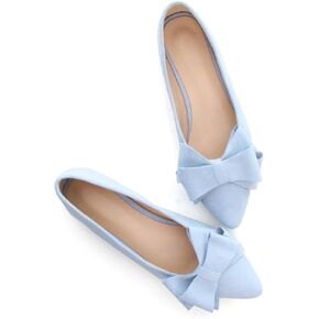 Hee grand Flat Shoes for Women Crystals Bowknot Pointed Toe Ballet Flats Comfortable Office Shoes Fashion Dress Shoes