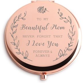 Bonus Daughter Gifts from Bonus Mom or Dad Rose Gold Compact Pocket Mirror Daughter Birthday Gifts Ideas Unique Gifts for Bonus Daughter for Wedding Engagement Christmas Graduation Gifts