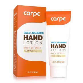 Carpe Antiperspirant Hand Lotion, A dermatologist-recommended, non-irritating, smooth lotion that helps stop hand sweat, Great for hyperhidrosis (Warm Vanilla)