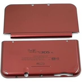 Top Bottom Front Back Housing Shell Case Cover Replacement for New 3DS LL XL Faceplate Cover (Red)