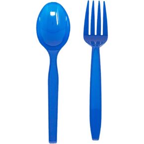 Purple Plastic Forks (24 Pack) - Purple Forks for Parties, Lightweight Plasticware, Colored Plastic Forks, Plastic Utensils, Disposable Cutlery for Occasions, Party Plastic Forks, Blue Orchards