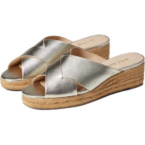 Jack Rogers womens Slotted Sloane Pebbled Espadrille Mid Wedge