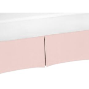 Blush Pink Baby Girl Pleated Crib Bed Skirt Dust Ruffle for Bedding Collections by Sweet Jojo Designs
