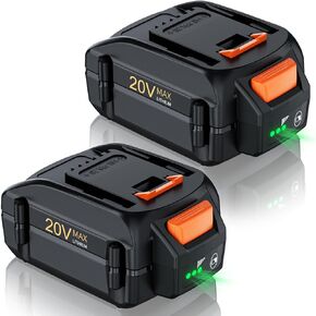 Upgraded 6500mAh 20V Battery for Worx Battery 20V WA3525 for Worx 20V Max Lithium-i Power Share Battery WA3575 WA3520 WA3578 WA3674 WA3669 WG323 WG261 Lawn Mower Weed Eater Trimmer Blower Fan Battery