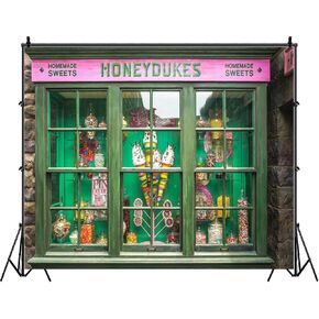 Sweets Shop Windows Photography Backdrops Honey Candy Bar Background Magical Theme Birthday Party Cake Smash Supplies Photo Booth Prop Decorations 7X5FT