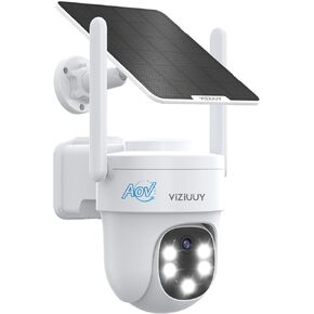 Security Cameras Outdoor Wireless, AOV Security Camera with 24/7 Recording, Solar-Powered, 2K Cameras for Home Security with 360° Pan & Tilt, Auto Tracking, 512G Local Storage(Not Include) in Kuwait