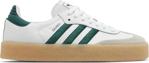 حذاء Adidas Sambae للسيدات (أخضر داكن وأبيض، 6.5) in Saudi Arabia