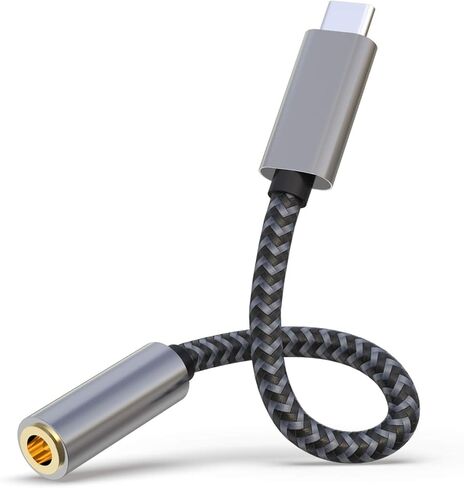 USB C to 3.5mm Audio Adapter Aux to USB C - USB Type C to 3.5mm Female Headphone Jack Adapter Compatible with iPhone 15 Plus/15 Pro Max, Galaxy S24 S23 S22 S21, Pixel, MacBook in Saudi Arabia