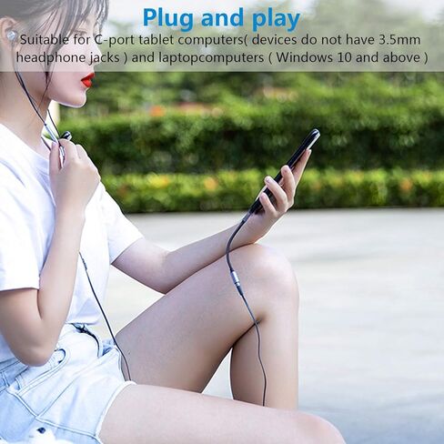 USB C to 3.5mm Audio Adapter Aux to USB C - USB Type C to 3.5mm Female Headphone Jack Adapter Compatible with iPhone 15 Plus/15 Pro Max, Galaxy S24 S23 S22 S21, Pixel, MacBook in Saudi Arabia