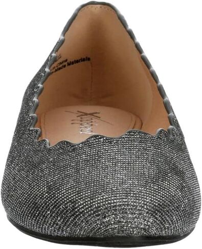 XAPPEAL Amanda - Women's Scalloped Pointed Toe Slip-On Ballet Flat in Saudi Arabia