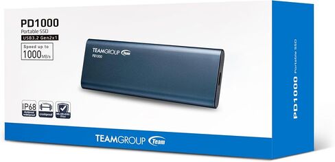TEAMGROUP PD20 1TB Portable External Solid State Drive SSD Read up to 2000MB/s USB 3.2 Gen2x2 Type-C Waterproof Dustproof IP54 TPSEG5001T0C102 in Kuwait
