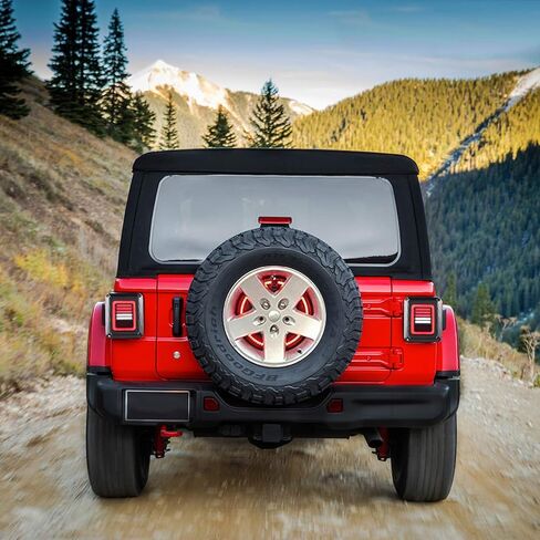BORDAN Third Brake Light LED 3rd Brake Light Assembly for Wrangler JL JLU Plug & Play, Red Wheel Light Rear Brake Light Compatible with 2018 2019 2020 2021 2022 Jeep Wrangler JL in Kuwait