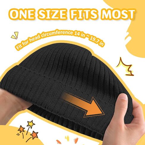 MIG4U Kids Beanie Hat Wool Knitted Warm Fleece Lined, Soft Coral Thick Cuffed Winter Hat Beanie Cap for Cold Weather in Saudi Arabia