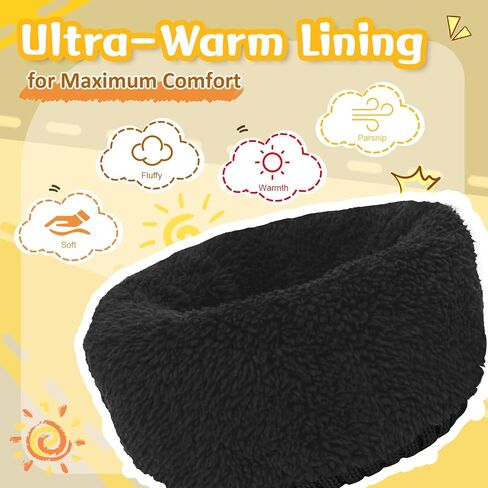 MIG4U Kids Beanie Hat Wool Knitted Warm Fleece Lined, Soft Coral Thick Cuffed Winter Hat Beanie Cap for Cold Weather in Saudi Arabia